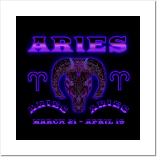 Aries 3a Black Posters and Art